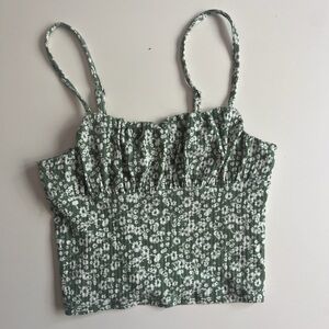 Floral Green Women's Top